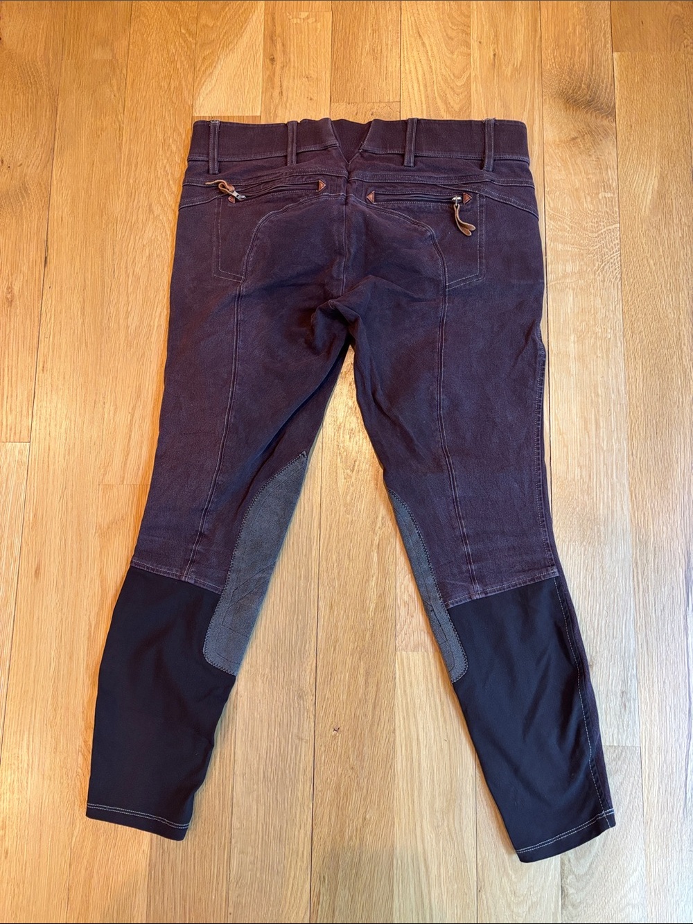 Ariat Women’s Heritage Riding Breeches Maroon Size 26 - Picture 3 of 4